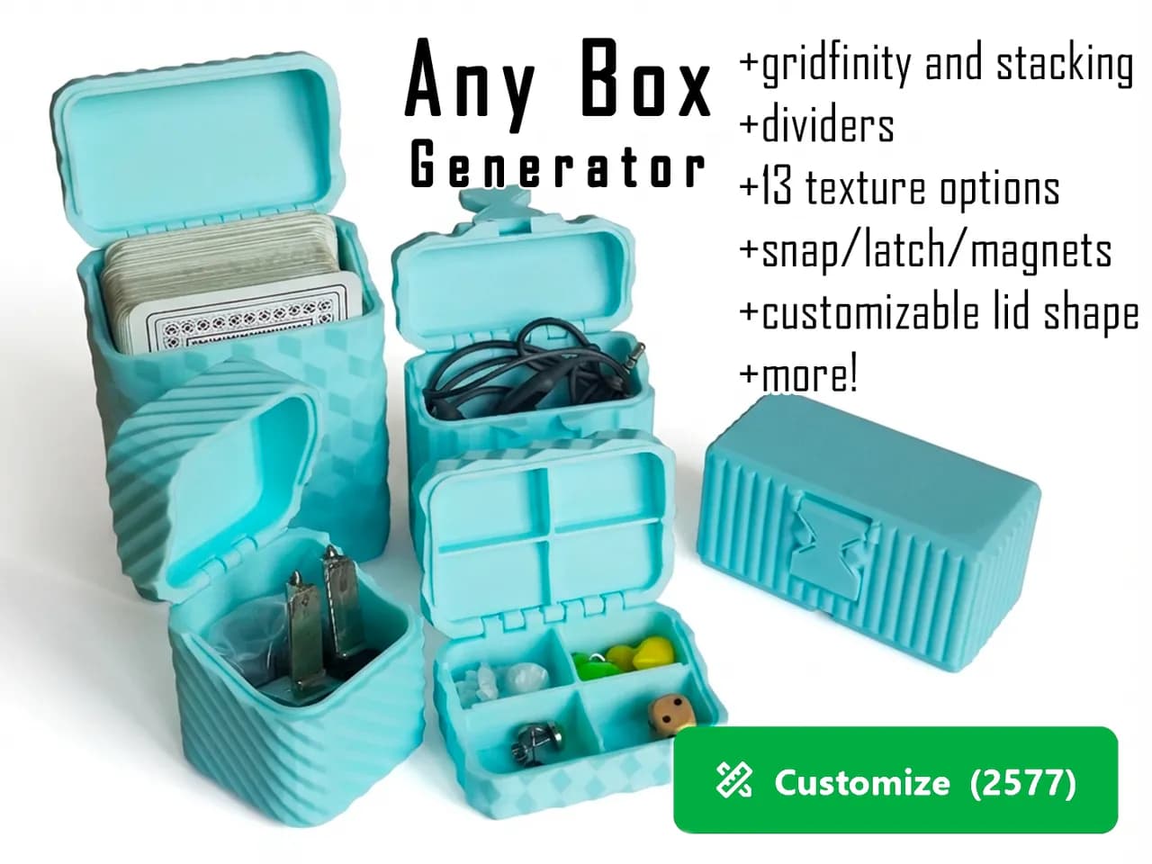 مولد صناديق متعددة الأحجام