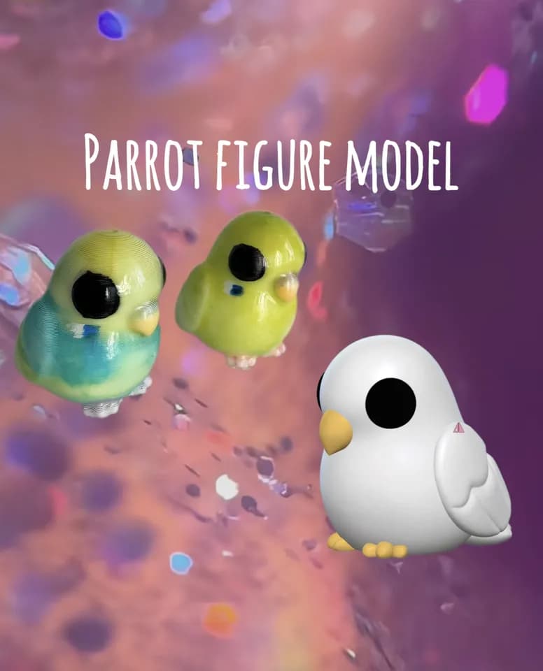 مجسم ببغاء صغير