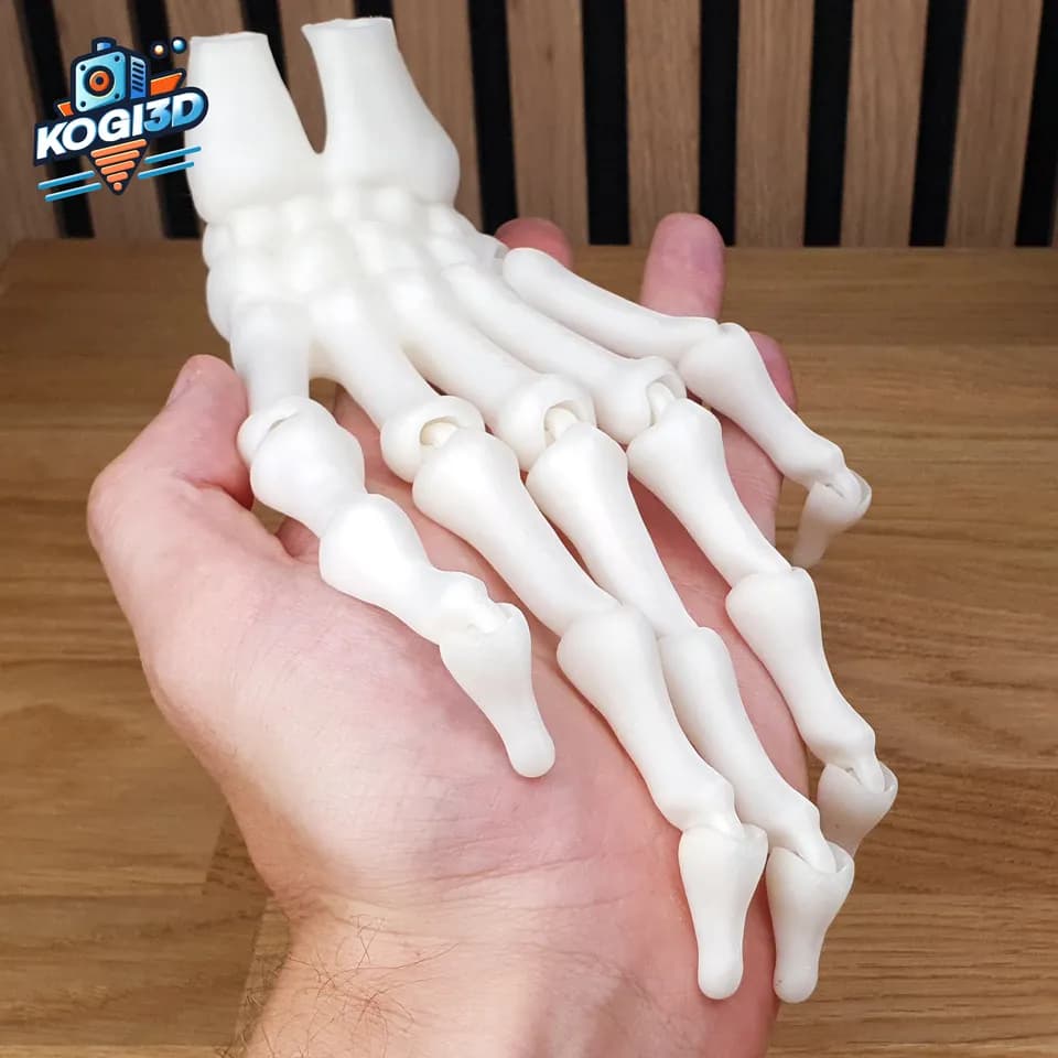 يد هيكل عظمي متحركة - طباعة في المكان