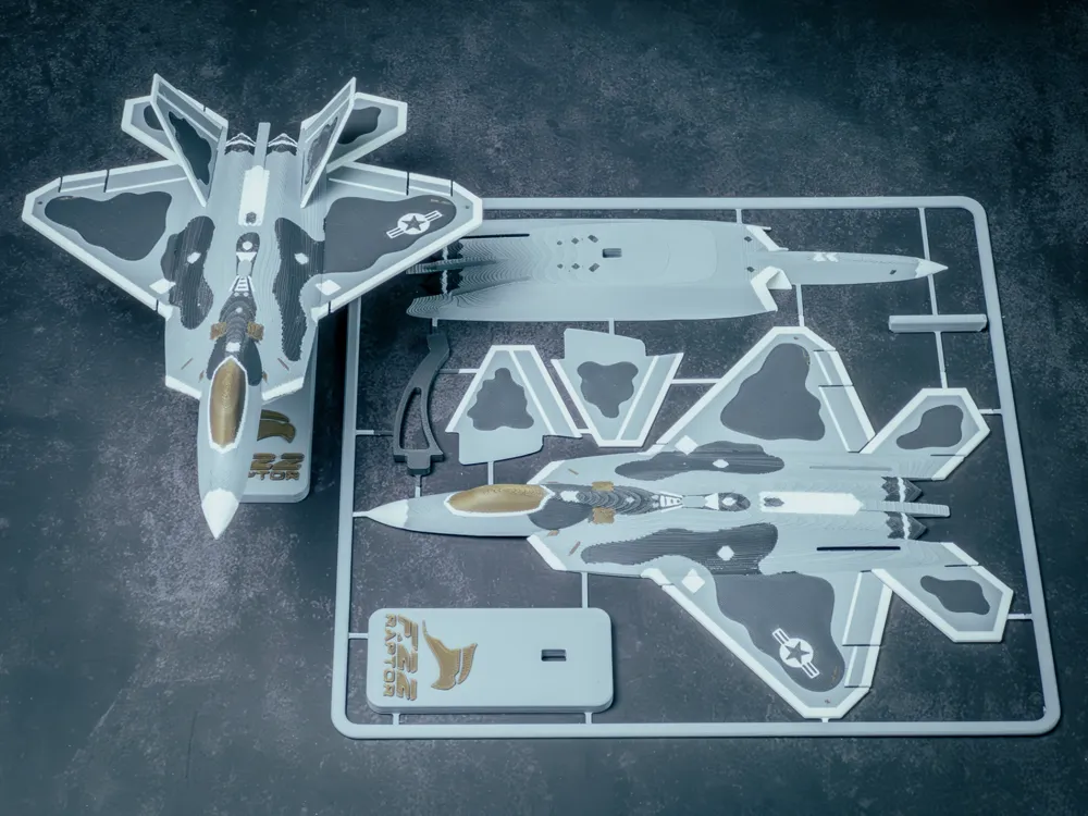 بطاقة تركيب طائرة "الرابتور F-22" الشبحية (F-22 Raptor Kit Card) - نموذج بتمويه رقمي